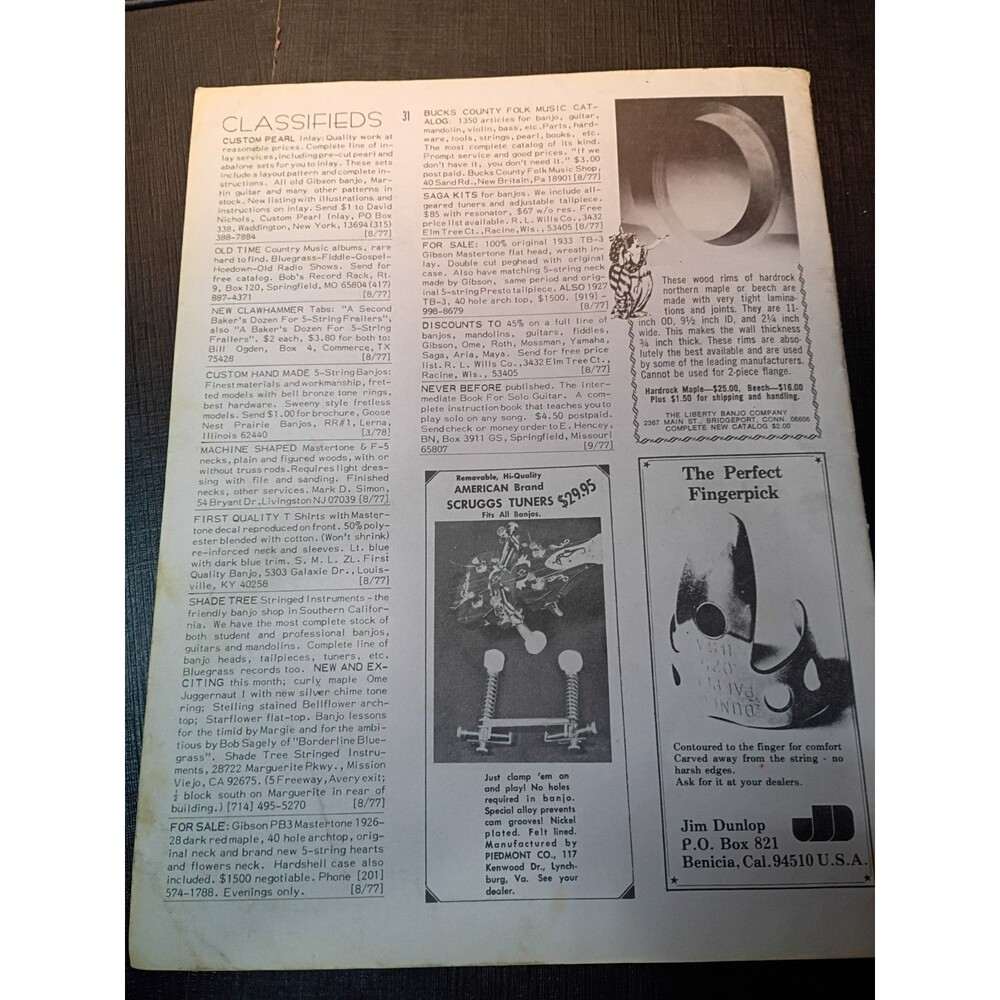 Lot of 4 Banjo Newsletters 5-String Vintage Magazine Aug/Oct 1977, May/Sept 1979 - Picture 6 of 9